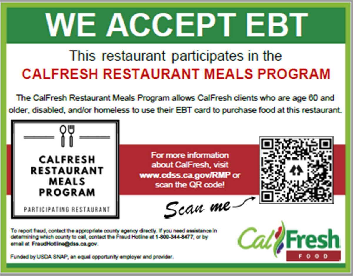 CalFresh Restaurant Meals Program County of Fresno