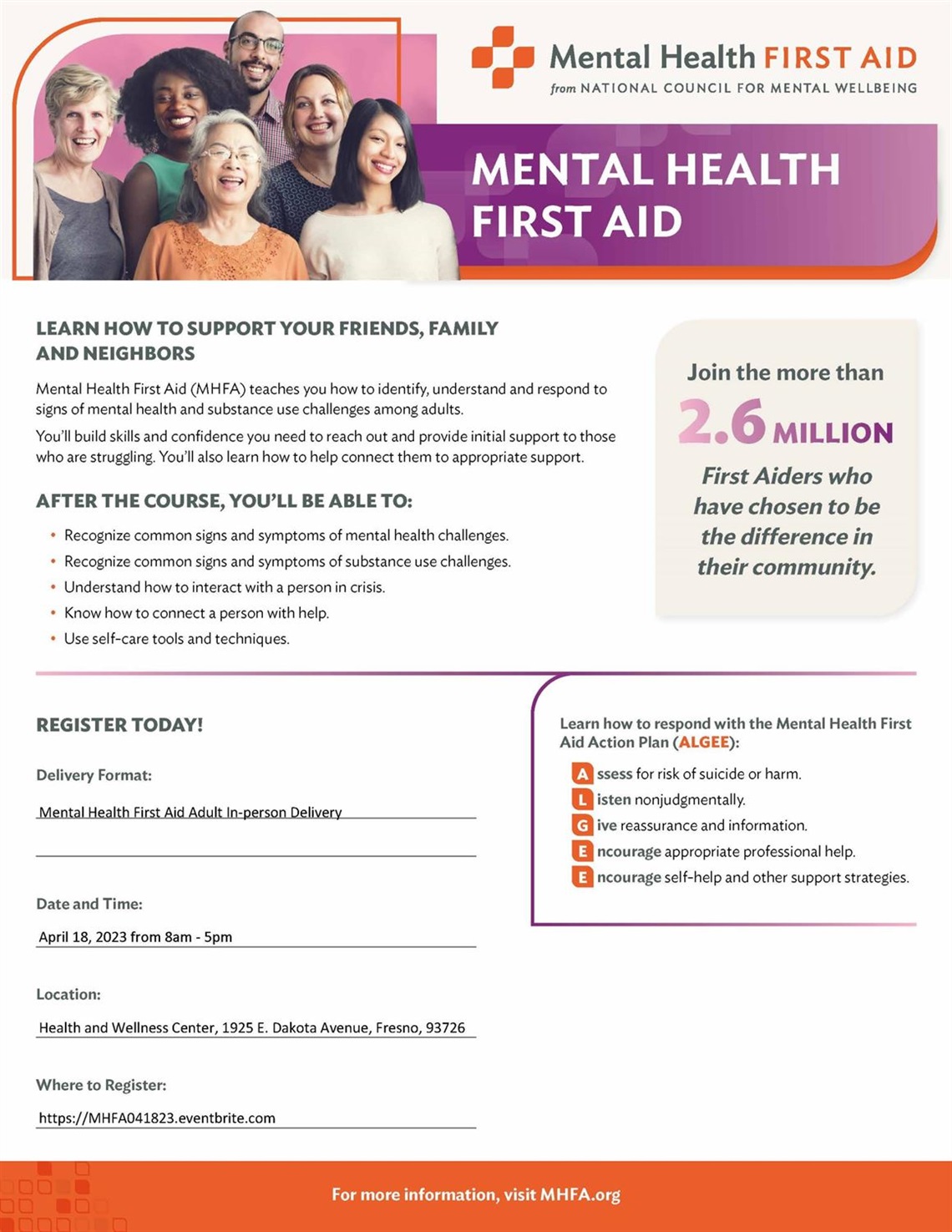 Mental Health First Aid Flyer